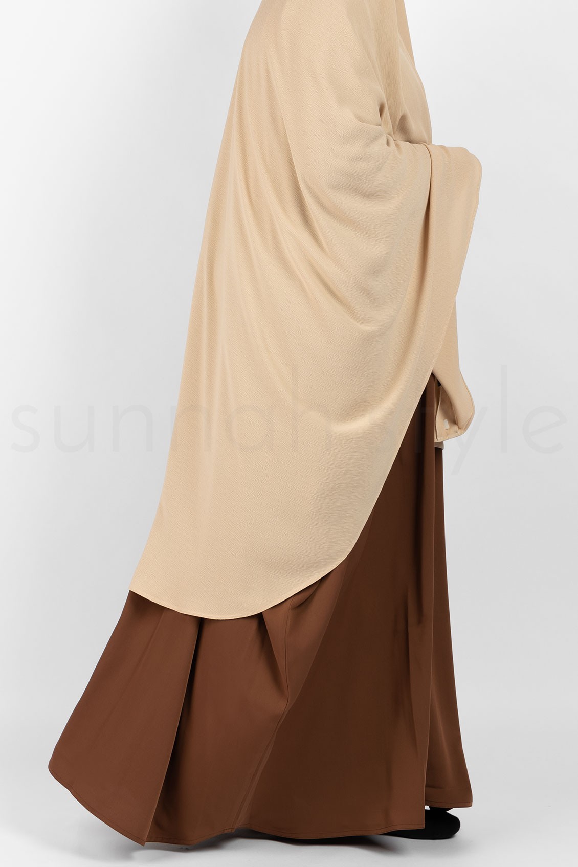 Sunnah Style Brushed Tie-Back Khimar Creampuff